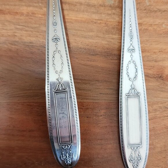 Oneida Community Grosvenor Silverplate Serving Fork & Gravy Ladle 1921 no mono - Picture 5 of 13